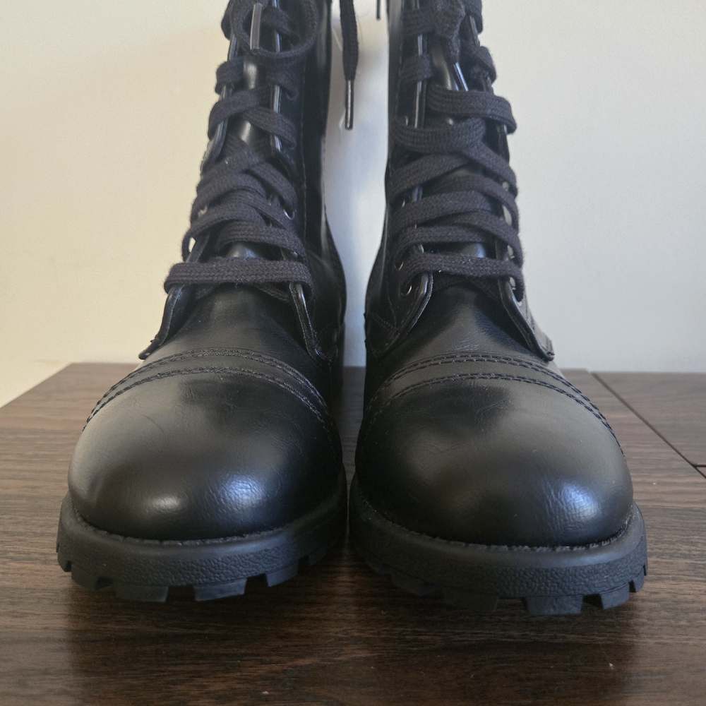 Arizona Jean Company Joyce Combat Boots Womens Size 9M Black Lace Up Memory Foam - Picture 7 of 14